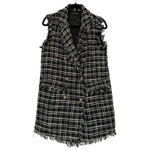 Plaid Sleeveless Vest